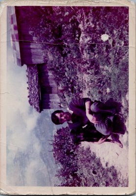 Photo d'André MOCCAND avec son chien