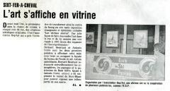 Article de journal sur une exposition d'art à Sixt-Fer-à-Cheval le 29 juin 1997