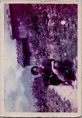 Photo d'André MOCCAND avec son chien