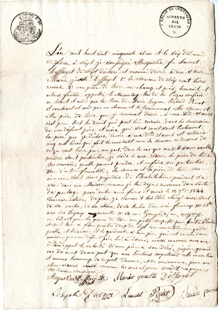 Reconnaissance de dette entre Augustin DEFFAYET et Josette DEFFAYET -1851