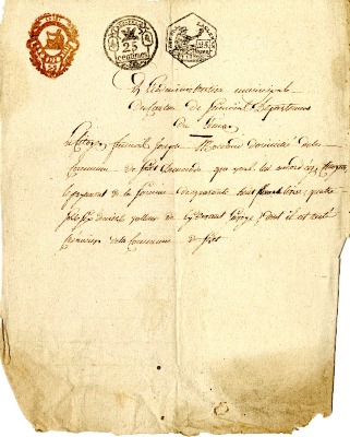 Courrier de l’administration municipal du canton du Faucigny – département du Léman