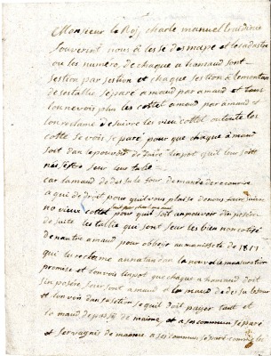 Compte rendu au sujet des mape et du cadastre pour certains hameaux