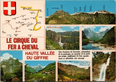 Carte postale sur le Cirque du Fer-à-Cheval - 1989