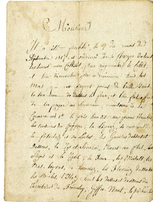 Mémoire sur les mois cotisés et de la taille le 17 septembre 1817