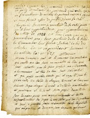 Compte rendu au sujet des biens cadastrés - 1820