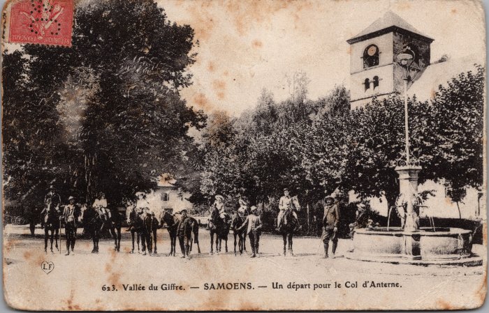 Photo avant le départ pour le col d’Anterne à cheval à Samoens 