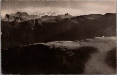 Carte postale du plateau des Saix, le Tenneverge et le Mont Blanc