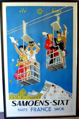 Affiche Samoëns Sixt datant de 1950