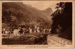 Vue générale de la route de Salvagny, pointe de Sambet et la gare du Train électrique