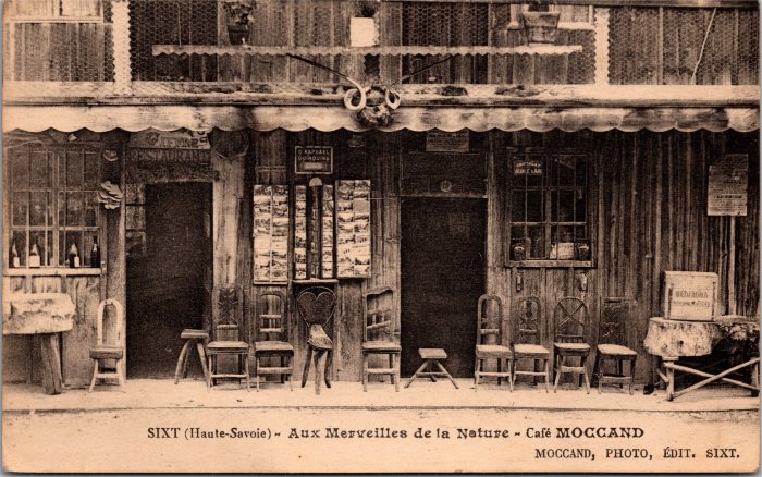 Carte Postale au café MOCCAND 
