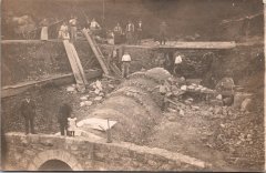 Travaux pour la construction de la ligne Samoëns-Sixt