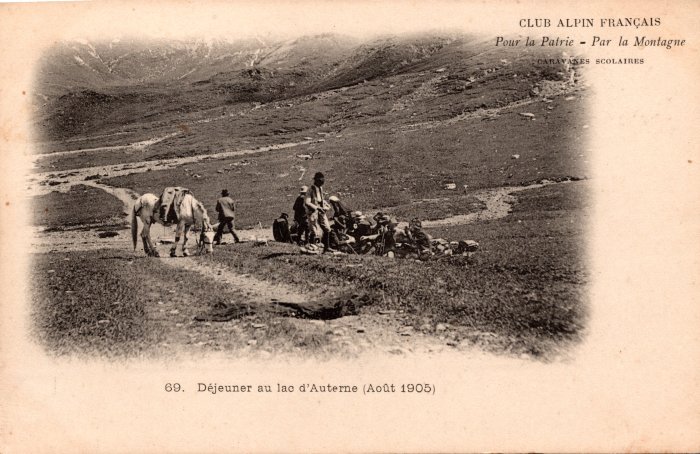 Déjeuner au Lac d’Anterne avec le cheval - août 1905