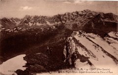 Vue du Mont Blanc depuis le sommet de Tête à l'Ane 