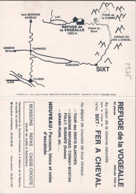 Plan géographique et informations sur le Refuge de la Vogealle