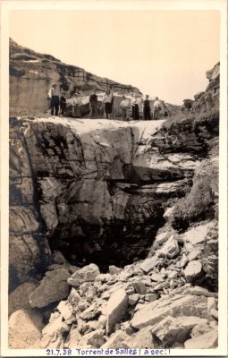 Photo au torrent de Sales (à sec!) - 1938