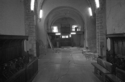 Photos lors des travaux dans l'église