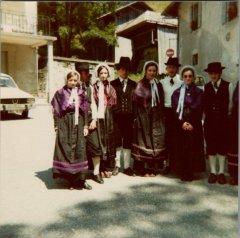 Photo du folklore dans les années 80 à Sixt