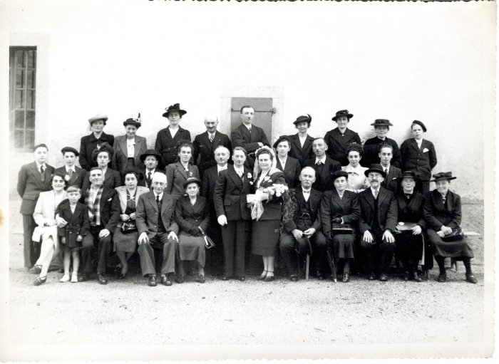 Photo d'un mariage en 1940