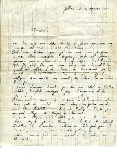 Lettre du capitaine annonçant la mort du soldat François RICHARD POMET 1940
