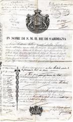 Passeport et laissez-passer de André RICHARD en 1832