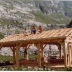 Photos de la construction du chalet de la Vogealle 1981